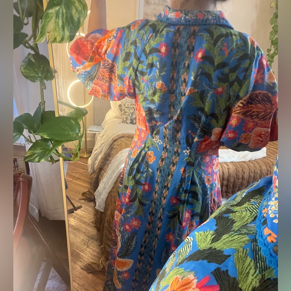 FARM Rio Vibrant Floral Maxi Dress - Blue and Orange - Picture 3 of 10